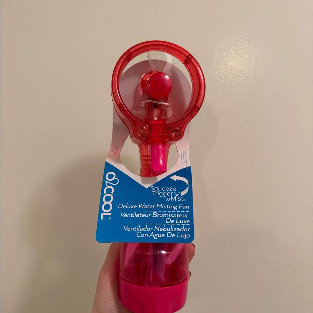 Red Deluxe Water Misting Fan